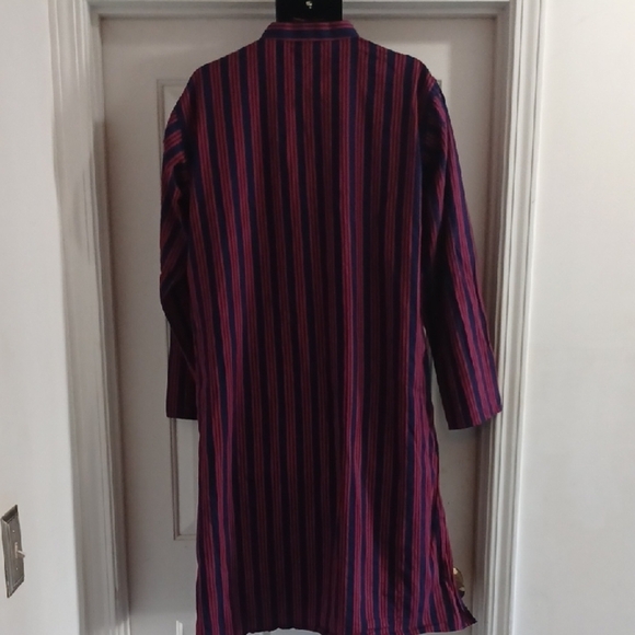 Striped Blue and Red Men's Kurta - Picture 8 of 8